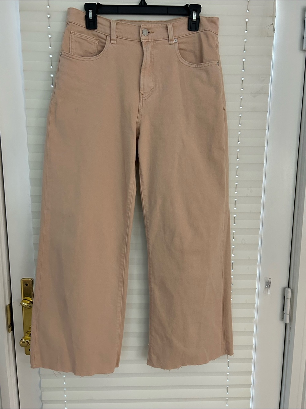 Habitual Cropped Wide Leg Jeans in Blush